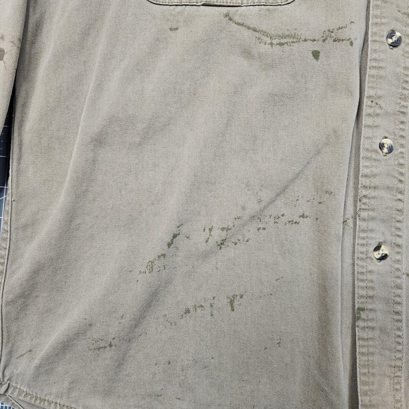 Remington Work Shirt Large Heavy Twill Grunge Biker Mechanic Utility Outdoor - Picture 12 of 14
